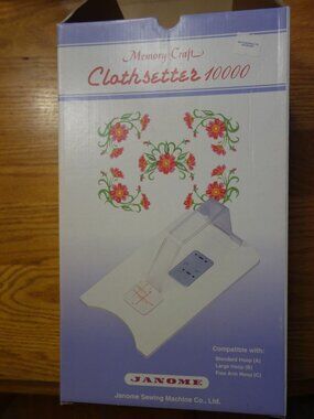 Janome Memory Craft Embroidery Machine Clothsetter 10000